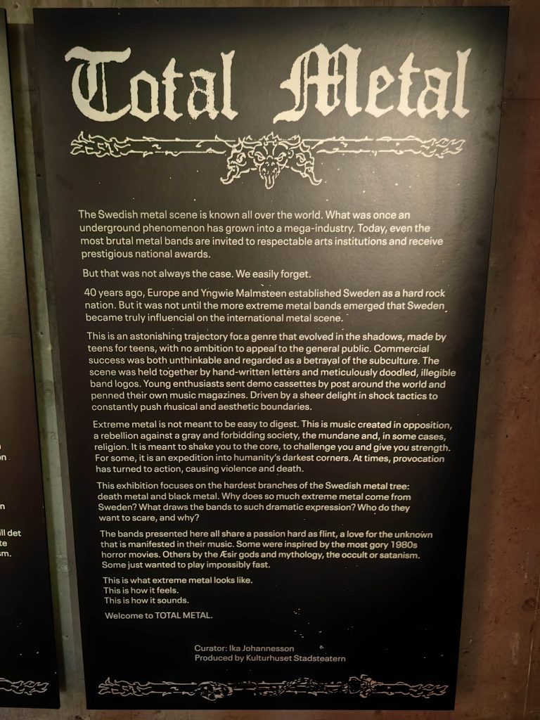 Heavy metal muusika saamislugu Total Metal näitusel